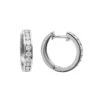 Small Hoops: 14K White Gold Diamond Hoop Earrings 1/2in 0.91ct