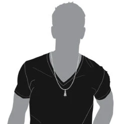 10K White Gold Power Plug Real Diamond Pendant For Men 0.5ct By Luxurman 1.8in -Luxurman solid 10k gold power ppug real diamond pendant for men 05ct by luxurman bodwh