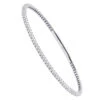 Solid 14K White Gold 1.26 Carat Diamonds Tennis Bracelet For Women Bangle Design