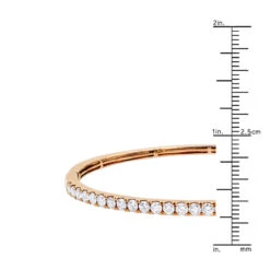 Solid 14K Yellow Gold Diamond Bangle Bracelet For Women 2ct By Luxurman -Luxurman solid 14k gold diamond bangle bracelet for women 2ct by luxurman rulerro 1
