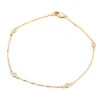 Solid 14K Yellow Gold Diamonds By The Yard Bracelet For Women 0.15ct