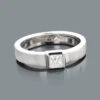 Solitaire Princess Cut Diamond Engagement Ring 0.30ct