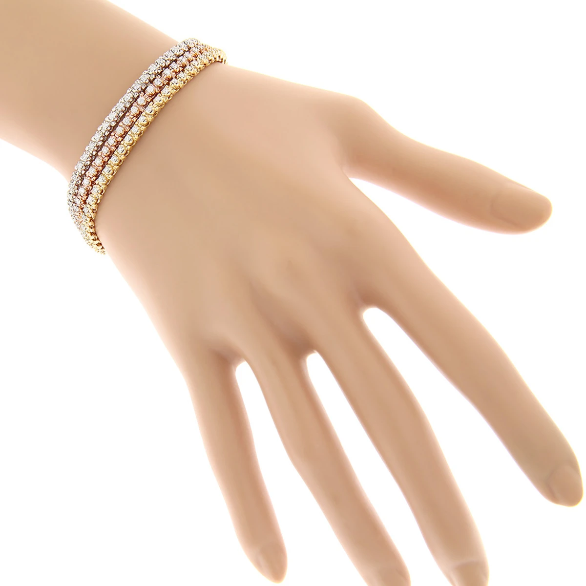 Stackable Round Diamond Tennis Bracelet 10K Gold 4.5ct 2 Stackable Round Diamond Tennis Bracelet 10K Gold 4.5ct - Image 2