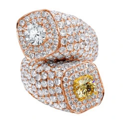 Statement 18K White Gold 13 Carat Unique Diamond Cocktail Ring For Women -Luxurman statement 18k gold 13 carat unique diamond cocktail ring for women 870109 ro