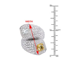 Statement 18K White Gold 13 Carat Unique Diamond Cocktail Ring For Women -Luxurman statement 18k gold 13 carat unique diamond cocktail ring for women 870109 rulerwh