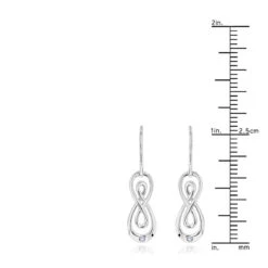 Sterling Silver Diamond Infinity Hook Earrings Luxurman Love Quotes -Luxurman sterling silver diamond infinity hook earrings luxurman love quotes ruler