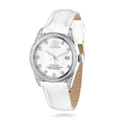 Luxurman Tribeca Women's Diamond Swiss Quartz Watch Stainless Steel 1.5ct