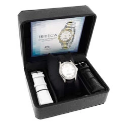Swiss Quartz Luxurman Women's Diamond Tribeca Watch With Leather Band 8 Swiss Quartz Luxurman Women's Diamond Tribeca Watch With Leather Band -Luxurman swiss quartz watches luxurman womens diamond watch stainless steel tribeca box