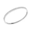 14K White Gold Thin Diamond Bangle Bracelet For Women 2.5 Carat