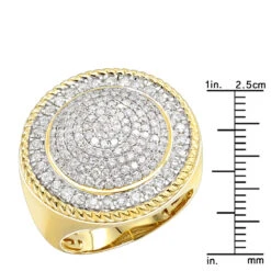 Unique 10K Yellow Gold 2 Carat Large Diamond Ring For Men Round Shape By Luxurman 11 Unique 10K Yellow Gold 2 Carat Large Diamond Ring For Men Round Shape By Luxurman -Luxurman unique 10k gold 2 carat large diamond ring for men round shape by luxurman rulerye