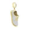 Unique 10K Yellow Gold Sneaker Shoe Diamond Pendant For Men 1.13ct By Luxurman
