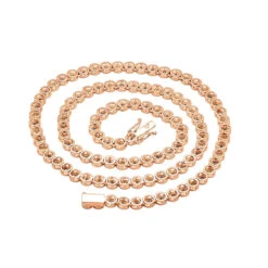 Unique 14K Yellow Gold Chain Blue And Yellow Diamond Necklace For Men 5Ct -Luxurman unique 14k gold chain blue and yellow diamond necklace for men 5ct 000861 backro