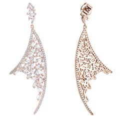 Unique 14K White Gold Designer Diamond Earrings 3.3ct 8 Unique 14K White Gold Designer Diamond Earrings 3.3ct -Luxurman unique 14k gold designer diamond earrings 33ct ro