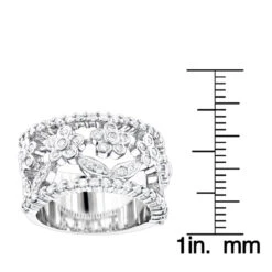Unique 14K White Gold Round Diamond Flower Ring For Women By Luxurman 0.82ct 11 Unique 14K White Gold Round Diamond Flower Ring For Women By Luxurman 0.82ct -Luxurman unique 14k gold round diamond flower ring for women by luxurman 082ct rulerwh