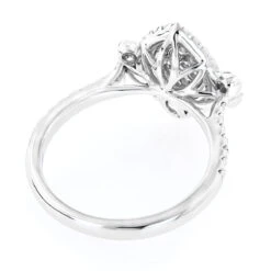 Unique 14K White Gold White Pink Diamond Ring For Women Marquise Hearts Design 9 Unique 14K White Gold White Pink Diamond Ring For Women Marquise Hearts Design -Luxurman unique 14k gold white pink diamond ring for women marquise hearts design back