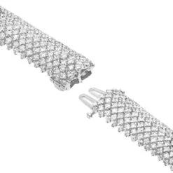 Unique 18K White Gold Ladies Diamond Bracelet 14.6ct G/VS By Luxurman -Luxurman unique 18k gold ladies diamond bracelet 146ct gvs by luxurman backwh