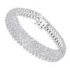 Unique 18K White Gold Ladies Diamond Bracelet 14.6ct G/VS By Luxurman