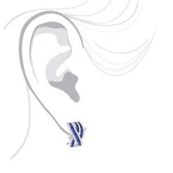 Unique Designer Diamonds And Blue Sapphires Earrings For Her 14K White Gold 10 Unique Designer Diamonds And Blue Sapphires Earrings For Her 14K White Gold -Luxurman unique designer diamonds and blue sapphires earrings for her 14k gold bodwh