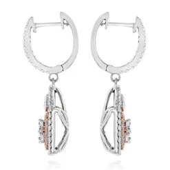 Unique Designer White And Pink Diamond Earrings For Women 14K Gold 1.75ct 10 Unique Designer White And Pink Diamond Earrings For Women 14K Gold 1.75ct -Luxurman unique designer white and pink diamond earrings for women 14k gold 175ct backwh