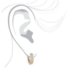 Unique 14K Yellow Gold Diamond Hoop Huggie Earrings 1.58ct 6 Unique 14K Yellow Gold Diamond Hoop Huggie Earrings 1.58ct -Luxurman unique diamond hoop earrings 158ct 14k gold 3