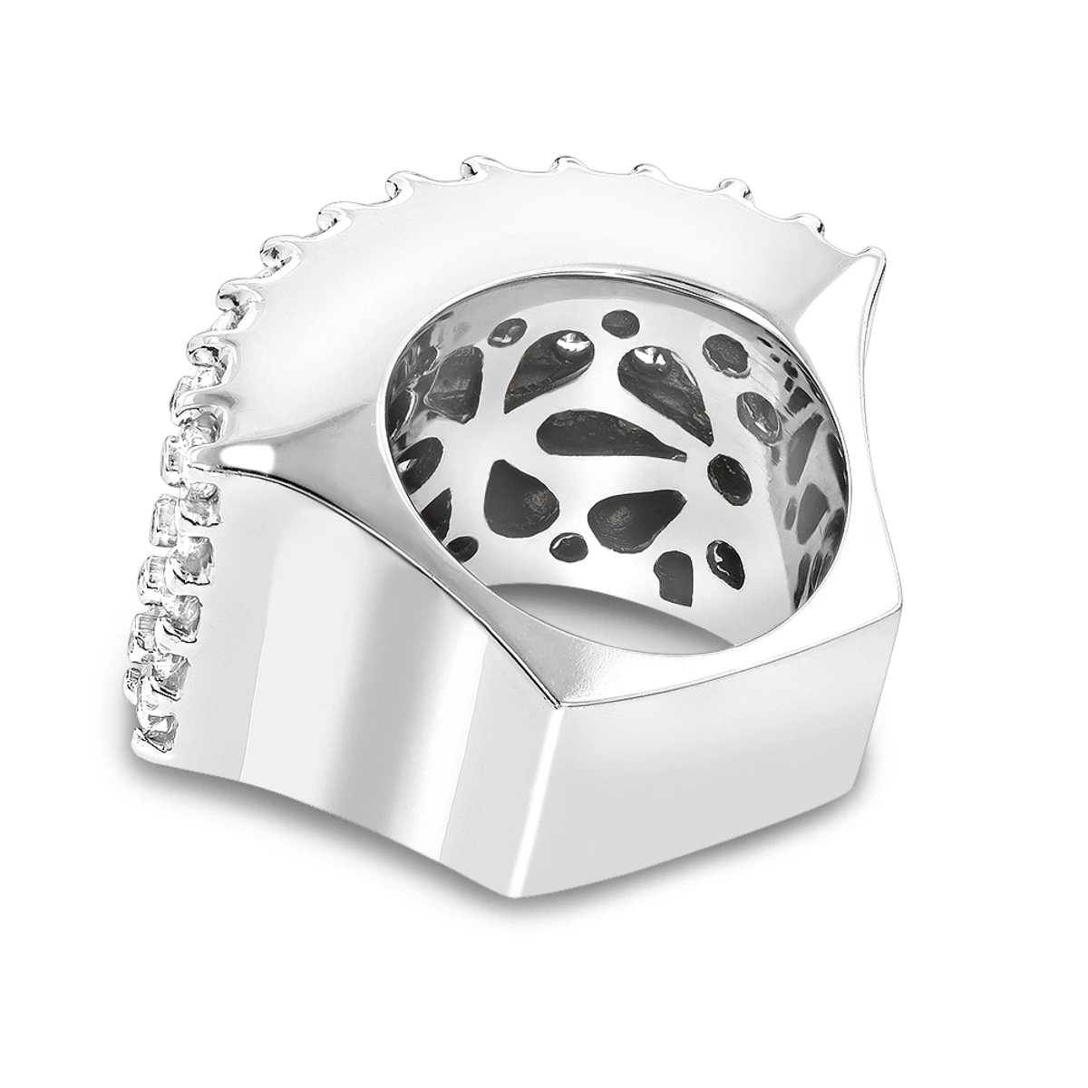 Hip Hop Unique Massive 7 Carat Men's Diamond Ring 14K White Gold Luxurman 4 Hip Hop Unique Massive 7 Carat Men's Diamond Ring 14K White Gold Luxurman - Image 4