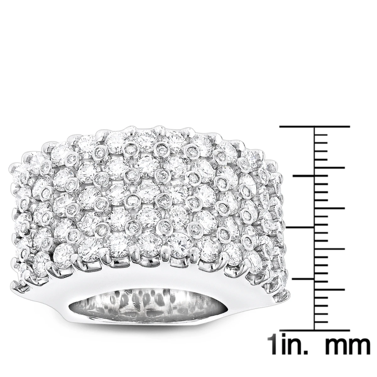 Hip Hop Unique Massive 7 Carat Men's Diamond Ring 14K White Gold Luxurman 6 Hip Hop Unique Massive 7 Carat Men's Diamond Ring 14K White Gold Luxurman - Image 6
