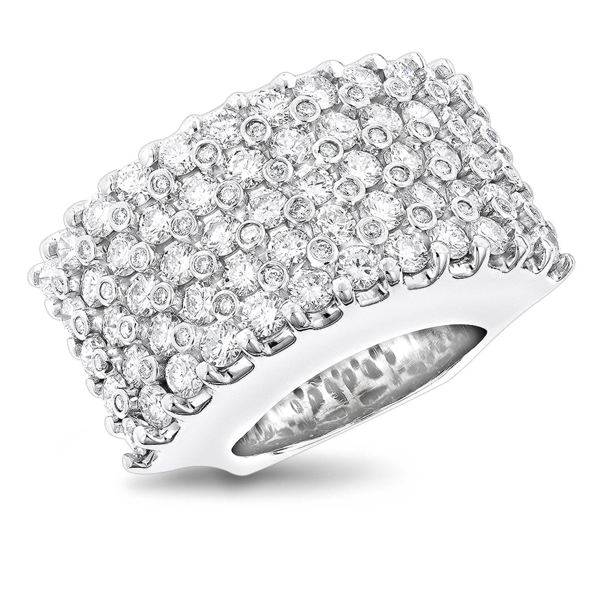 Hip Hop Unique Massive 7 Carat Men's Diamond Ring 14K White Gold Luxurman 1 Hip Hop Unique Massive 7 Carat Men's Diamond Ring 14K White Gold Luxurman