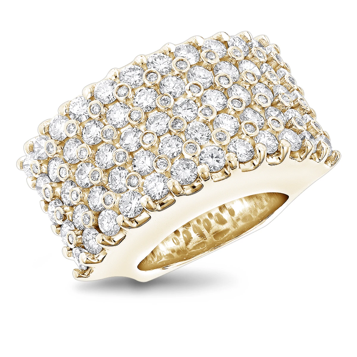 Hip Hop Unique Massive 7 Carat Men's Diamond Ring 14K White Gold Luxurman 2 Hip Hop Unique Massive 7 Carat Men's Diamond Ring 14K White Gold Luxurman - Image 2