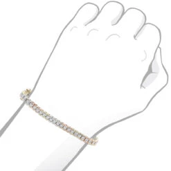 Unique Diamond Tennis Bracelet For Women Tricolor 14K White/Yellow/Rose Gold 6 Unique Diamond Tennis Bracelet For Women Tricolor 14K White/Yellow/Rose Gold -Luxurman unique diamond tennis bracelet for women tricolor 14k white yellow rose gold 000986 body 1671159872