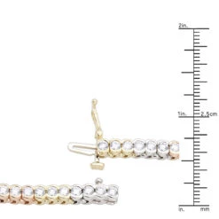 Unique Diamond Tennis Bracelet For Women Tricolor 14K White/Yellow/Rose Gold 7 Unique Diamond Tennis Bracelet For Women Tricolor 14K White/Yellow/Rose Gold -Luxurman unique diamond tennis bracelet for women tricolor 14k white yellow rose gold 000986 ruler 1671159872
