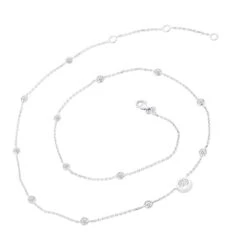 Unique Diamonds By The Yard Necklace 14K Yellow Gold 1.8 Carats Adjustable Length 11 Unique Diamonds By The Yard Necklace 14K Yellow Gold 1.8 Carats Adjustable Length -Luxurman unique diamonds by the yard necklace in 14k gold 18 carats adjustable length 000997 back white