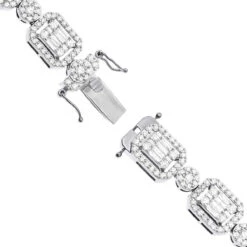 Unique Diamond Necklace For Women 10K Yellow Gold 17 Carats 15 Unique Diamond Necklace For Women 10K Yellow Gold 17 Carats -Luxurman unique ladies diamond necklace 14k gold 17 carats baguette round diamonds clasp white