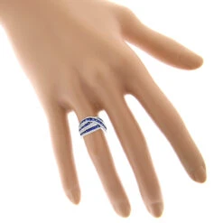 Unique Luxurman One Carat Diamond Blue Sapphire Cocktail Ring For Women -Luxurman unique luxurman one carat diamond blue sapphire cocktail ring for women bodwh