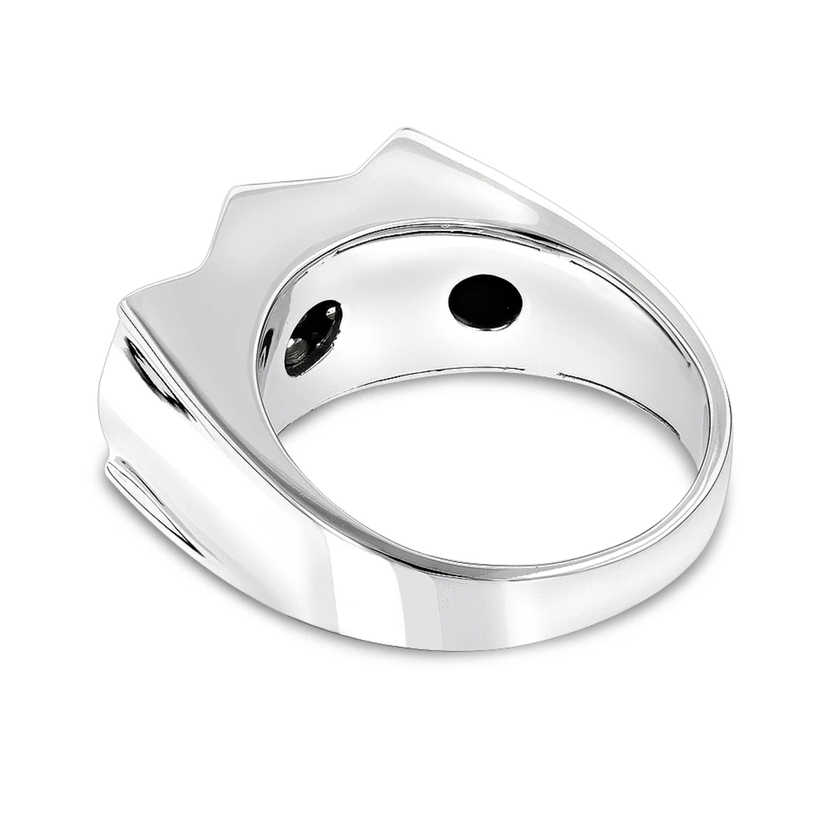 Unique Men's Diamond Ring By Luxurman 1.1ct 14K White Gold 4 Unique Men's Diamond Ring By Luxurman 1.1ct 14K White Gold - Image 4