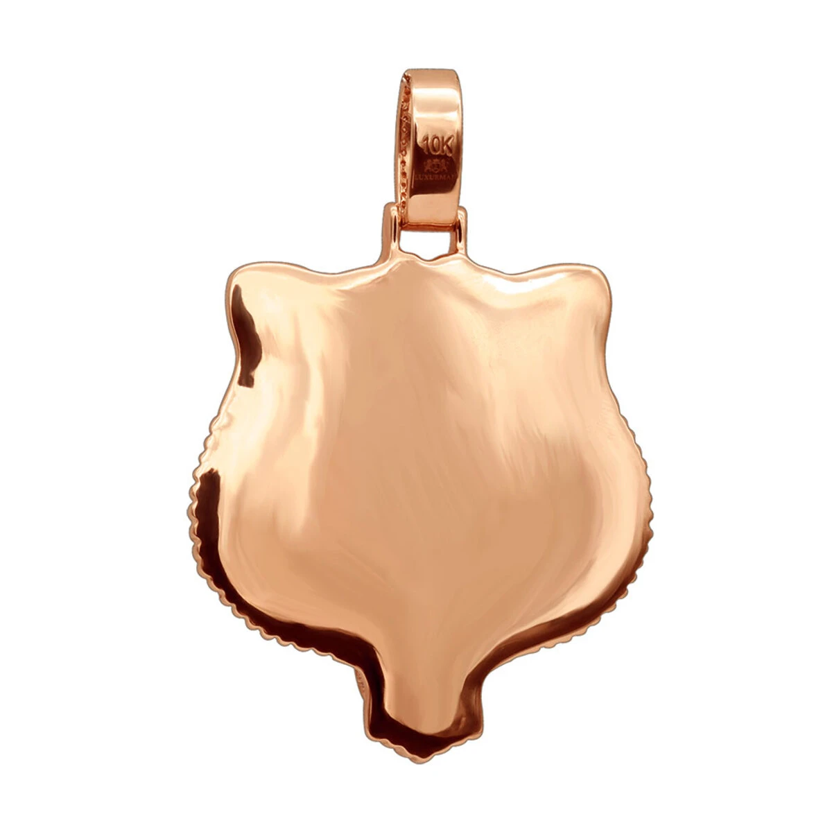 Unique 10K Yellow Gold Men's Custom Enamel & Diamond Tiger Pendant 1.75CT 6 Unique 10K Yellow Gold Men's Custom Enamel & Diamond Tiger Pendant 1.75CT - Image 6