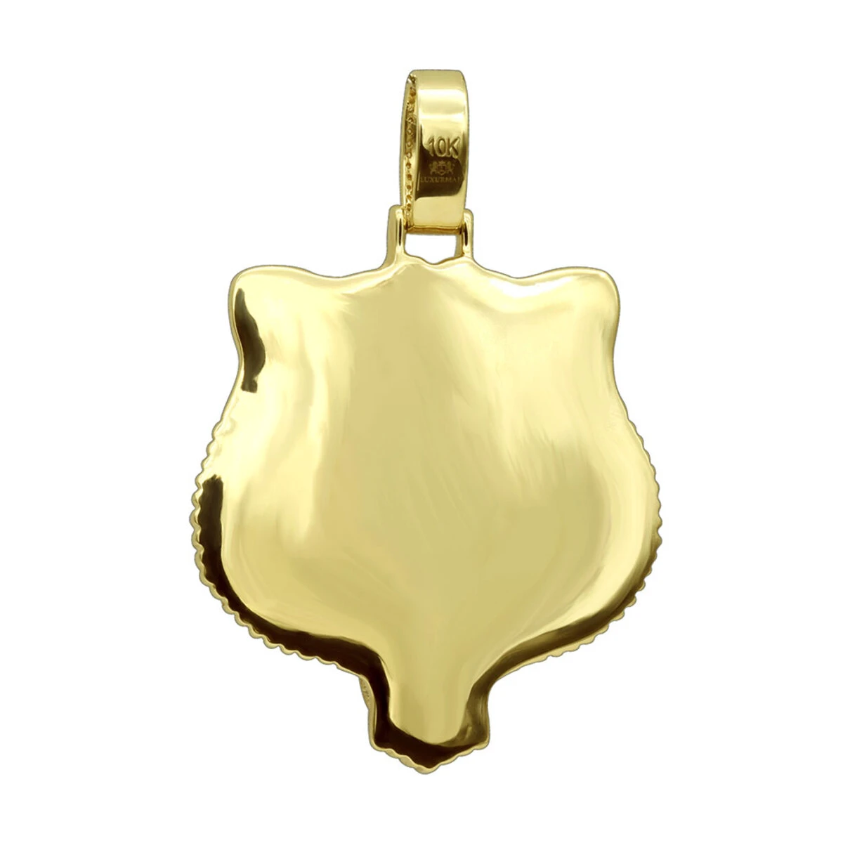 Unique 10K Yellow Gold Men's Custom Enamel & Diamond Tiger Pendant 1.75CT 5 Unique 10K Yellow Gold Men's Custom Enamel & Diamond Tiger Pendant 1.75CT - Image 5