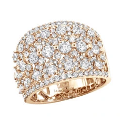 Unique Wide Diamond Ladies Ring Band 2.75ct 14K White Gold By Luxurman -Luxurman unique wide diamond ladies ring band 275ct in 14k gold by luxurman ro