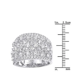 Unique Wide Diamond Ladies Ring Band 2.75ct 14K White Gold By Luxurman -Luxurman unique wide diamond ladies ring band 275ct in 14k gold by luxurman rulerwh