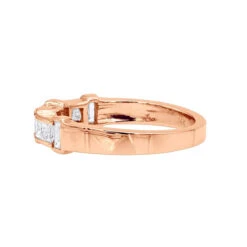 Unique Women's Anniversary Ring 14K White Gold Princess Baguatte Diamond Wedding Band 13 Unique Women's Anniversary Ring 14K White Gold Princess Baguatte Diamond Wedding Band -Luxurman unique womens anniversary ring 14k gold princess baguatte diamond wedding band 017401 backro