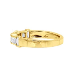 Unique Women's Anniversary Ring 14K White Gold Princess Baguatte Diamond Wedding Band 12 Unique Women's Anniversary Ring 14K White Gold Princess Baguatte Diamond Wedding Band -Luxurman unique womens anniversary ring 14k gold princess baguatte diamond wedding band 017401 backye