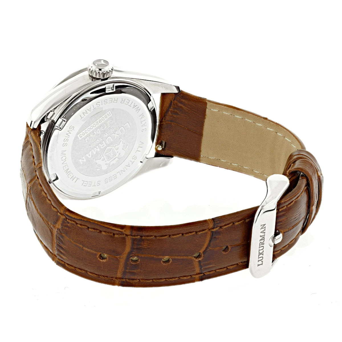 Swiss Quartz Luxurman Women's Diamond Watch Tribeca W Leather Band 2 Swiss Quartz Luxurman Women's Diamond Watch Tribeca W Leather Band - Image 2