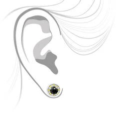 White Yellow And Black Diamond Stud Earrings 2.20ct 14K White Gold -Luxurman white yellow and black diamond stud earrings 220ct 14k gold 4