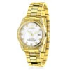 Women's Diamond Watch Yellow Gold Plated Luxurman Tribeca 1.5ct