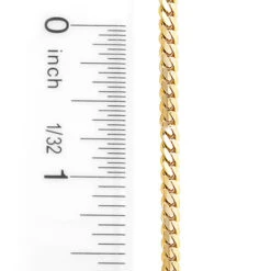 Men's Solid 14K Yellow Gold Miami Cuban Link Curb Chain 3mm 22-40in -Luxurman yellow gold miami cuban link curb chain 14k 3mm 22 40in 3