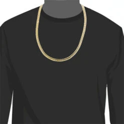 Men's Luxurman 14K Yellow Gold Miami Cuban Link Curb Chain 9.5mm 22-40in -Luxurman yellow gold miami cuban link curb chain 14k 95mm 22 40in 3