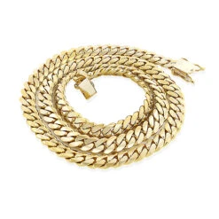 Men's Luxurman 14K Yellow Gold Miami Cuban Link Curb Chain 9.5mm 22-40in -Luxurman yellow gold miami cuban link curb chain 14k 95mm 22 40in 4
