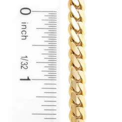 Men's Luxurman Solid 14K Yellow Gold Miami Cuban Link Chain 5mm 22-40in -Luxurman yellow gold miami cuban link curb chain 56mm 14k 22 40in 3